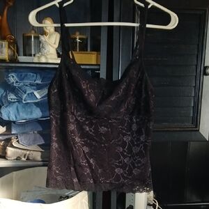Elegant Black Lace Chemise